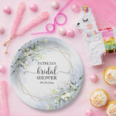 Greenery Geometric Wreath Brautparty Pappteller (Party)