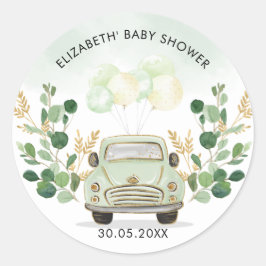 Greenery Gold Adventure Travel Drive by Favorits Runder Aufkleber