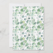 Greenery Gold Bear Baby Dusche Bearly wait Baby Einladung (Rückseite)