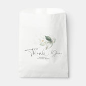 Greenery Gold Blätter Elegant Vielen Dank Geschenktütchen (Vorderseite)