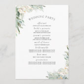 Greenery Gold Blätter Hochzeitsprogramm Programm (Rückseite)