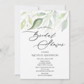 Greenery Gold Botanical Blätter Brautparty Einladung (Vorderseite)