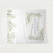 Greenery Gold Brautparty Foto Stand Hintergrund Wandteppich (Vorderseite (Horizontal))