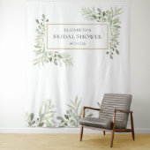 Greenery Gold Brautparty Foto Stand Hintergrund Wandteppich (Beispiel)