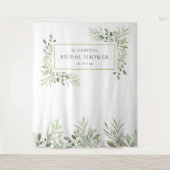 Greenery Gold Brautparty Foto Stand Hintergrund Wandteppich (Vorderseite)