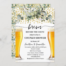 Greenery Gold Brews bevor ich Paare Dusche Einladung