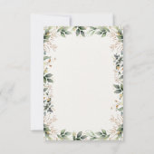 Greenery Gold Elegant Watercolor Boho Leaf Wedding RSVP Karte (Rückseite)