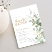 Greenery Gold Eucalyptus Boho Brautparty Einladung