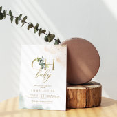 Greenery Gold Eucalyptus Oh Baby Shower Einladung