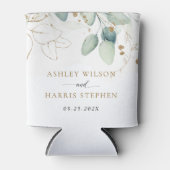 Greenery Gold Eucalyptus Rustic Wedding Dosenkühler (Vorderseite)