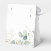 Greenery Gold Eucalyptus Rustic Wedding Geschenkschachtel (Rückseite)