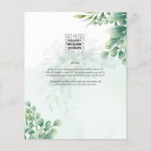 Greenery Gold Eucalyptus WEDDING QR CODE Moderne Flyer (Hinten)