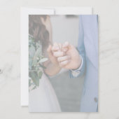 Greenery Gold Foil Elegante Hochzeit Einladung (Rückseite)