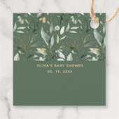 Greenery Gold Foliage Eucalyptus Vielen Dank Geschenkanhänger (Rückseite)