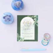 Greenery Gold FOTO Wedding Einladung BUDGET Flyer (Einzeln)