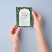 Greenery Gold FOTO Wedding Einladung BUDGET Flyer (Gruppe)