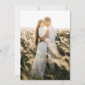 Greenery Gold FOTO Wedding LeahG Einladung (Rückseite)