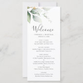 Greenery Gold Garden Wedding Program (Vorderseite)