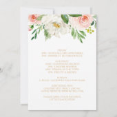 Greenery & Gold Geometric Bachelorette Wochenende Einladung (Rückseite)