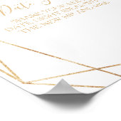 Greenery & Gold Geometric Elegant Datum Jar Sign Poster (Ecke)