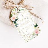 Greenery & Gold Geometric Elegant Floral Vielen Da Geschenkanhänger