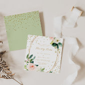 Greenery & Gold Geometric Elegante Hochzeit Einladung