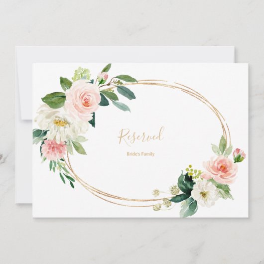 Greenery & Gold Geometric Elegantes Zeichen vorbeh (Vorderseite)