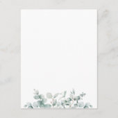 Greenery Gold Geometric Eukalyptus Wedding Begleitkarte (Rückseite)