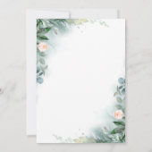 Greenery Gold Geometric Floral Wedding Jahrestag Einladung (Rückseite)