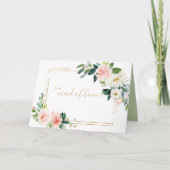 Greenery & Gold Geometric Trauzeugin Vielen Dank Dankeskarte (Vorderseite)