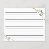 Greenery Gold geometrische Rezept Karte (Rückseite)