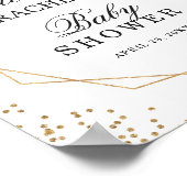 Greenery Gold Glitzer Floral Baby Dusche Schild (Ecke)