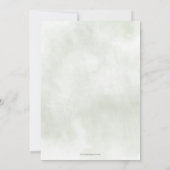 Greenery Gold Glitzer Wedding Dress Brautparty Einladung (Rückseite)