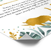 Greenery Gold Greenery Safari Windsurfunterricht Poster (Ecke)