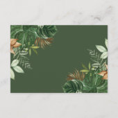 Greenery Gold Jungle Safari Balloons Diaper Raffle Begleitkarte (Rückseite)