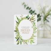 Greenery & Gold Leaf Gerahmt werden Sie überzeugen Einladung (Stehend Vorderseite)