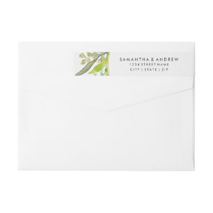 Greenery & Gold Leaf Gerahmte Wasserfarbenhochzeit