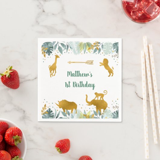 Greenery Gold Safari Serviette (Beispiel)