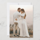 Greenery Gold Simple Black We Do Foto Wedding Einladung (Rückseite)