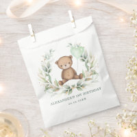 Greenery Gold Teddy Bear Balloon Baby Shower Party
