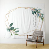 Greenery Gold Wedding Backdrop Foto Stand Wandteppich (Beispiel (Horizontal))