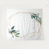 Greenery Gold Wedding Backdrop Foto Stand Wandteppich (Vorderseite (Horizontal))