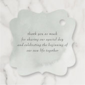 Greenery Gold Wedding Vielen Dank Geschenkanhänger (Rückseite)