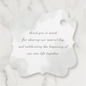 Greenery Gold Wedding Vielen Dank Geschenkanhänger (Rückseite)