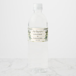 Greenery Gold Wedding Water Flasche Label Wasserflaschenetikett