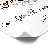 Greenery Golden Wedding Vielen Dank Nehmen Sie Gun Poster (Ecke)