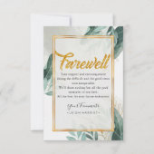 Greenery Goodbye Kollegen Abschiedskarte Dankeskarte (Vorderseite)