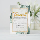 Greenery Goodbye Kollegen Abschiedskarte Dankeskarte (Stehend Vorderseite)