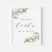 Greenery Gray Wie viele Korken sind im Jar Spiel Poster