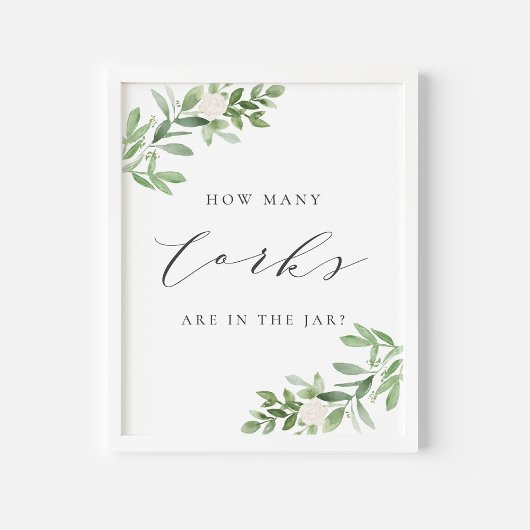 Greenery Gray Wie viele Korken sind im Jar Spiel Poster